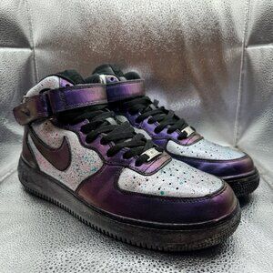 Size 10.5 - Nike Air Force 1 '07 Mid Purple Mens Lace Up Sneaker Shoes 315123001